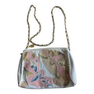 VTG Varon Embellished Crossbody Bag Small Gold Chain Strap Women